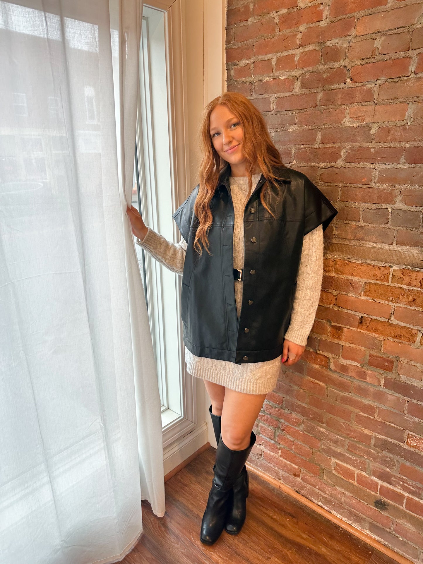 Demi Faux Leather Vest