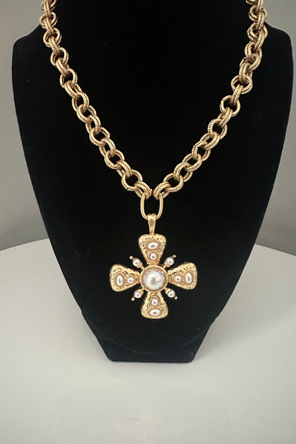 Pearl Cross Necklace