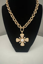 Pearl Cross Necklace