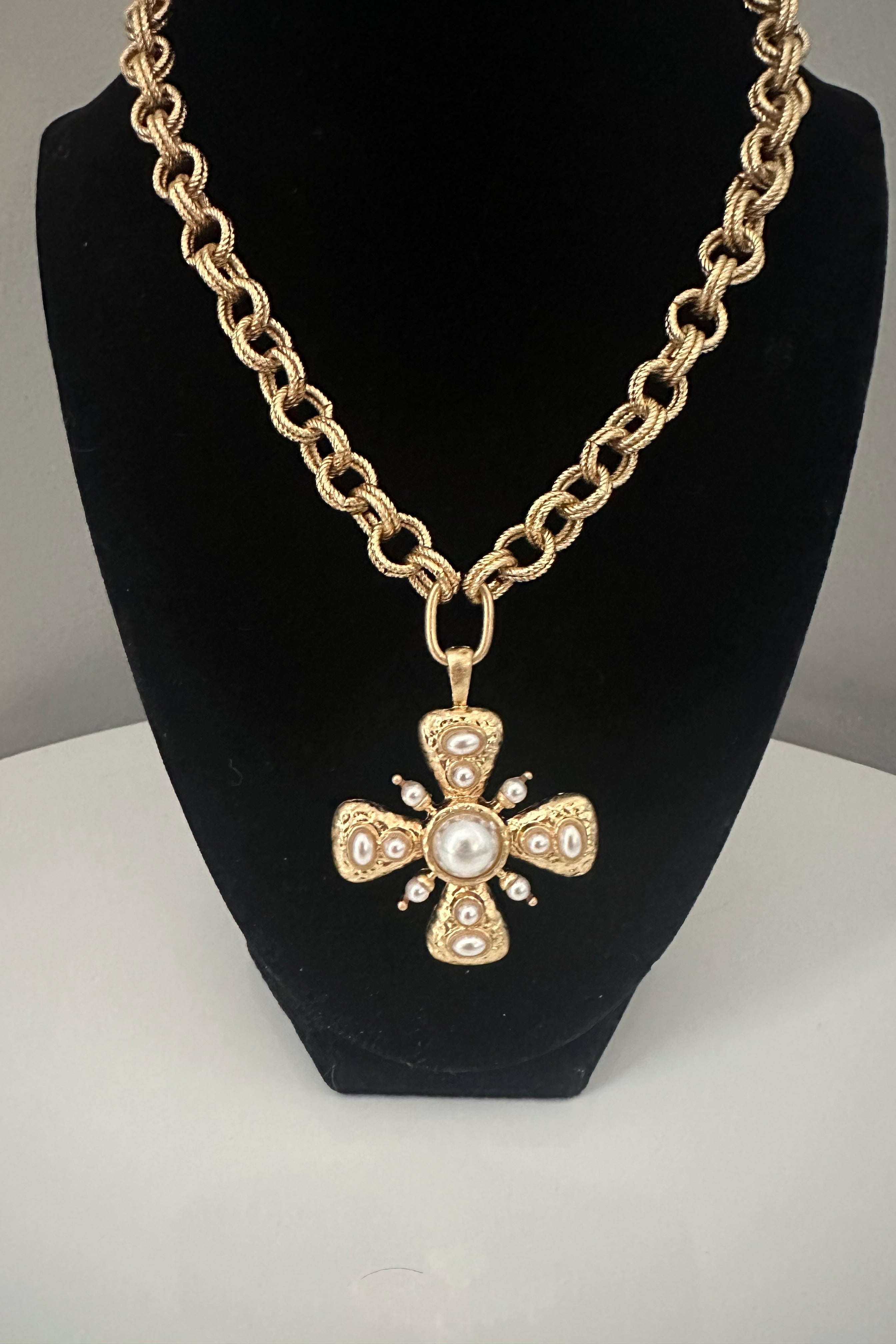Pearl Cross Necklace