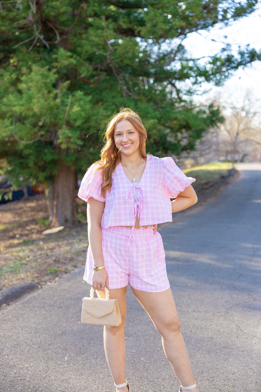 Pink Gingham Set