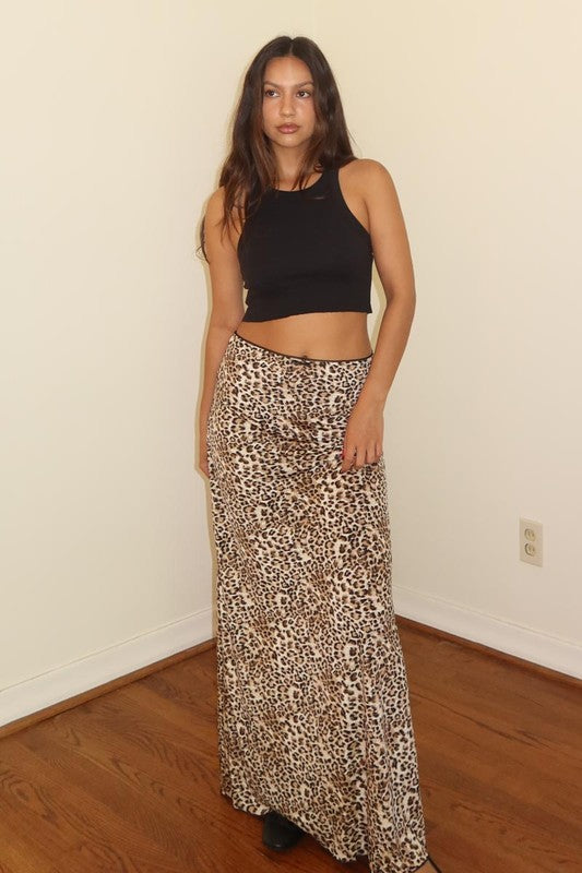 Leopard Maxi Skirt