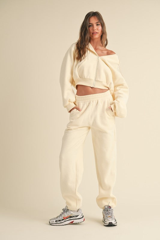 Cream Fleece Set