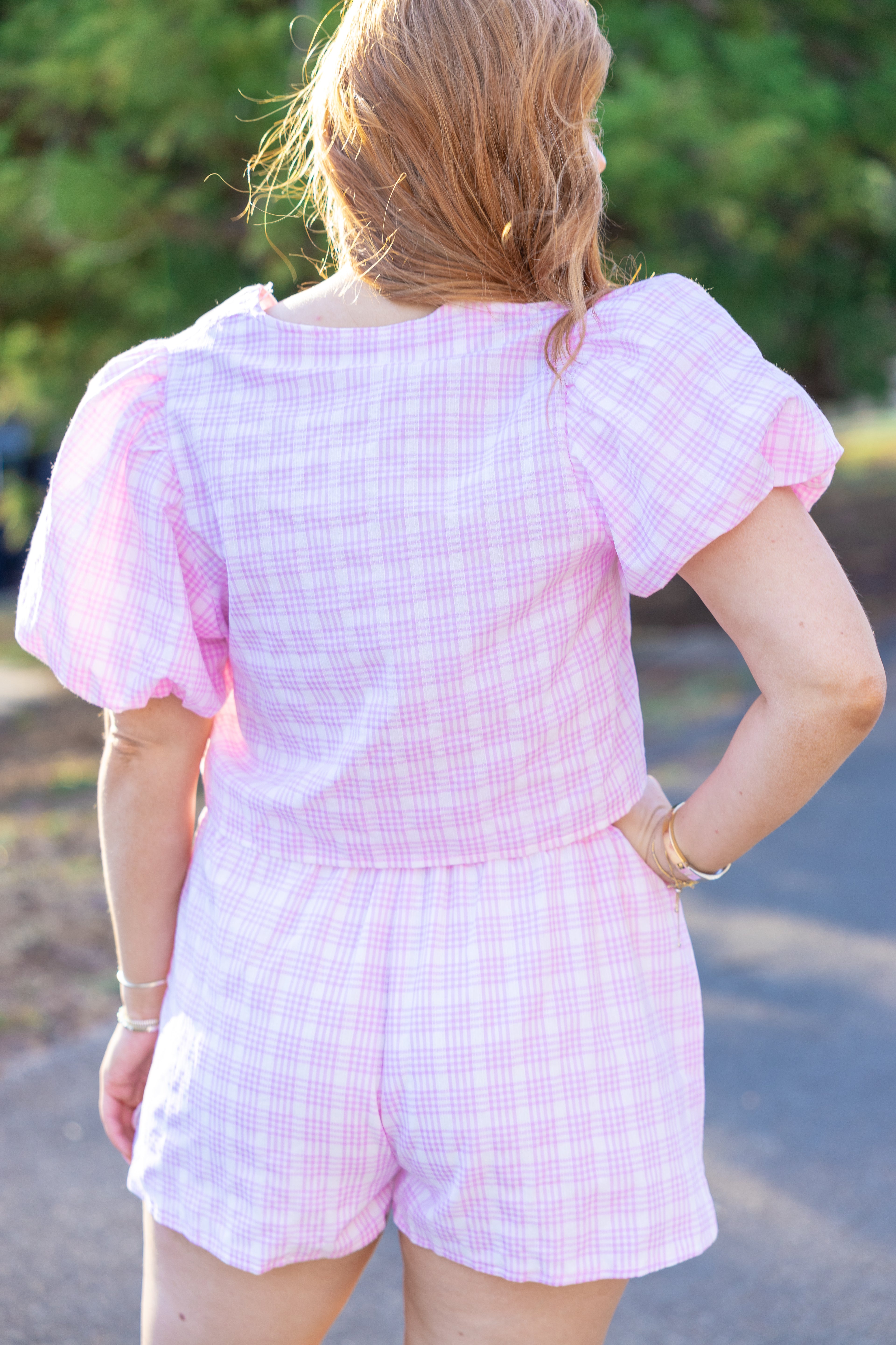 Pink Gingham Set
