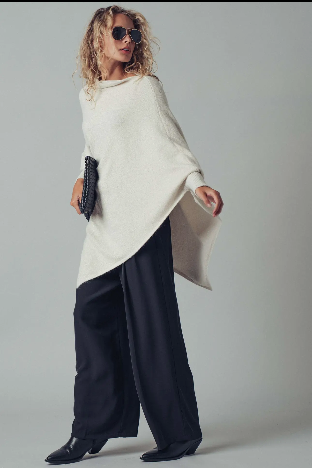 Shimmer Asymmetric Poncho