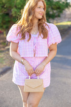 Pink Gingham Set