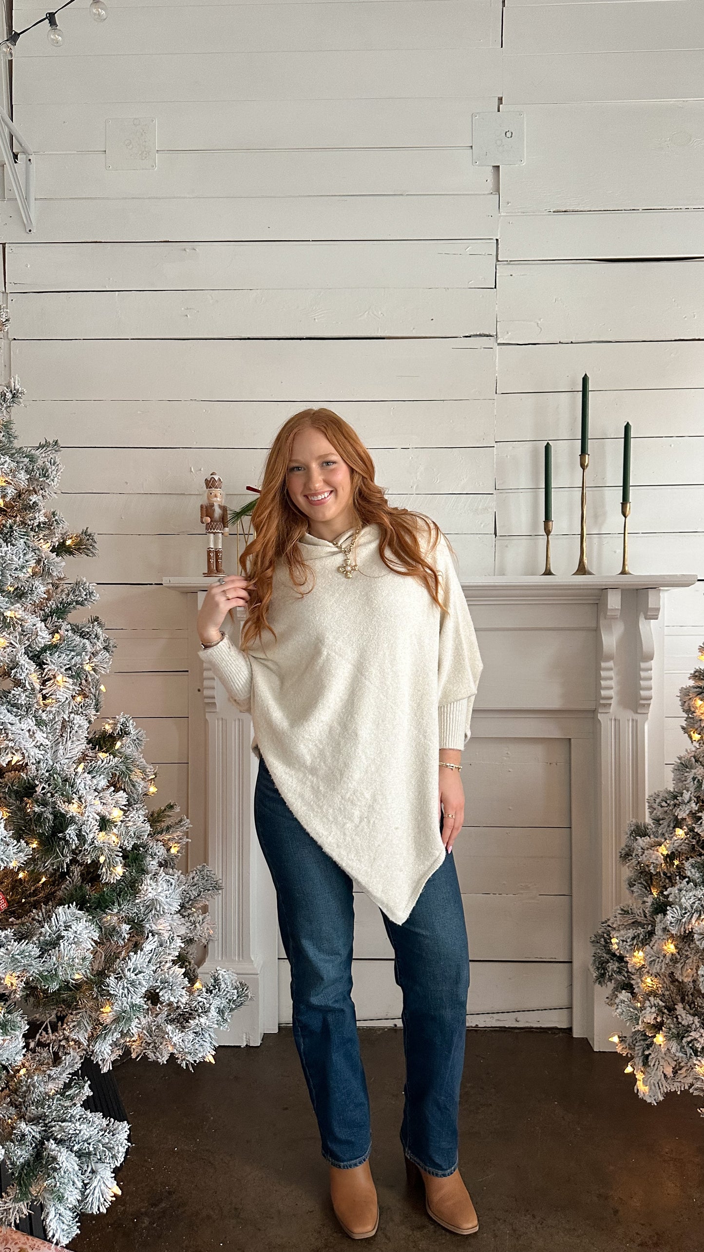 Shimmer Asymmetric Poncho