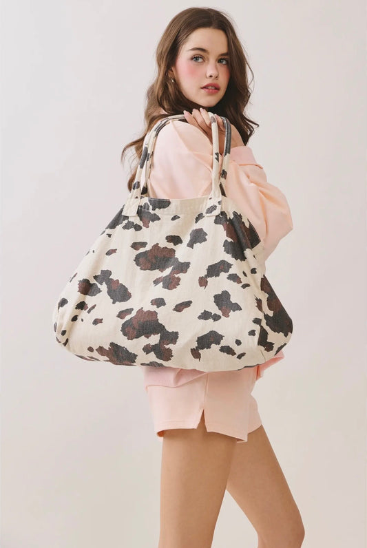Cow Print Tote