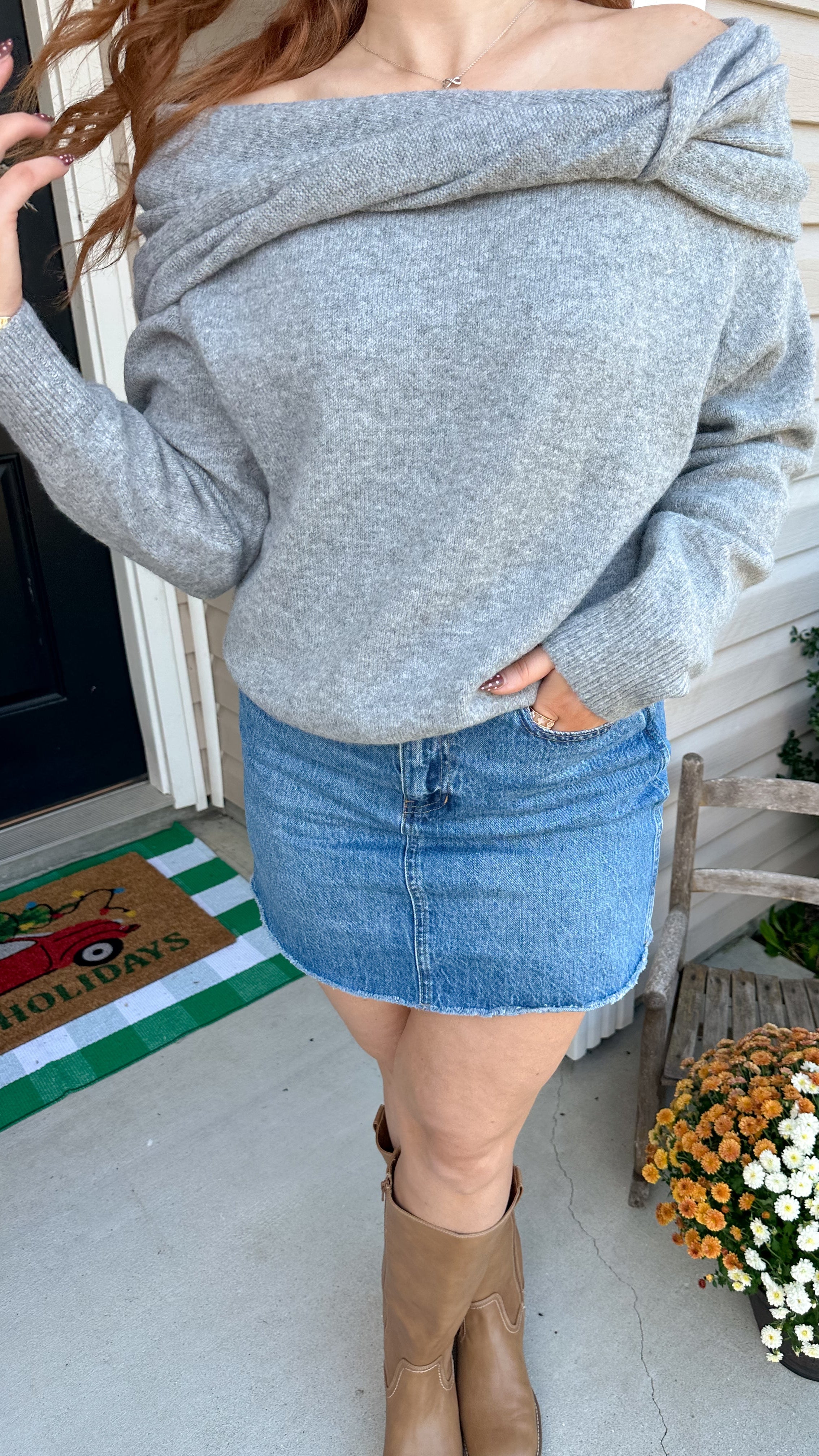 Klein Off Shoulder Sweater