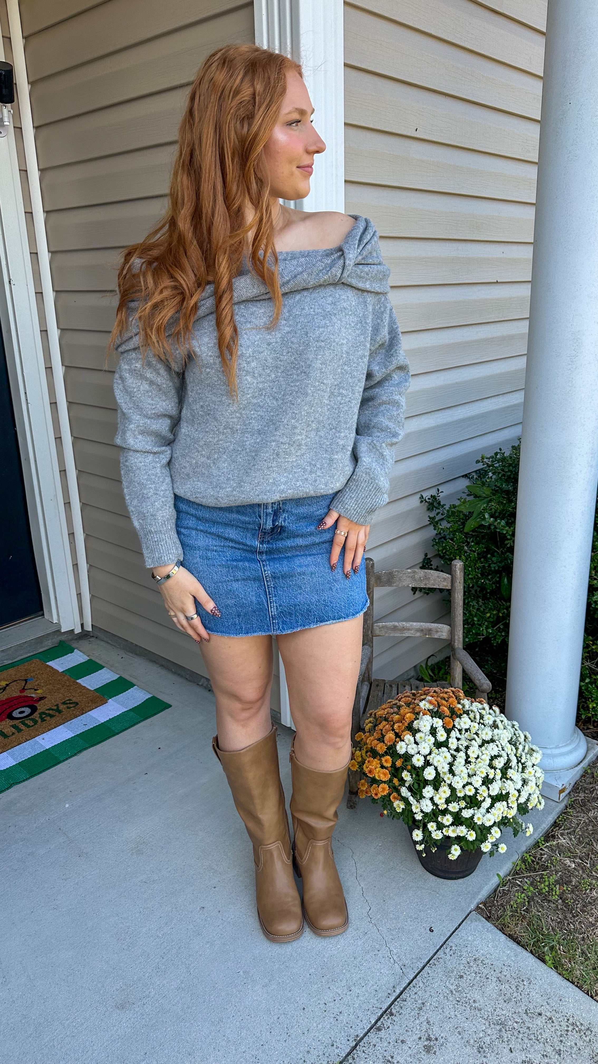 Klein Off Shoulder Sweater