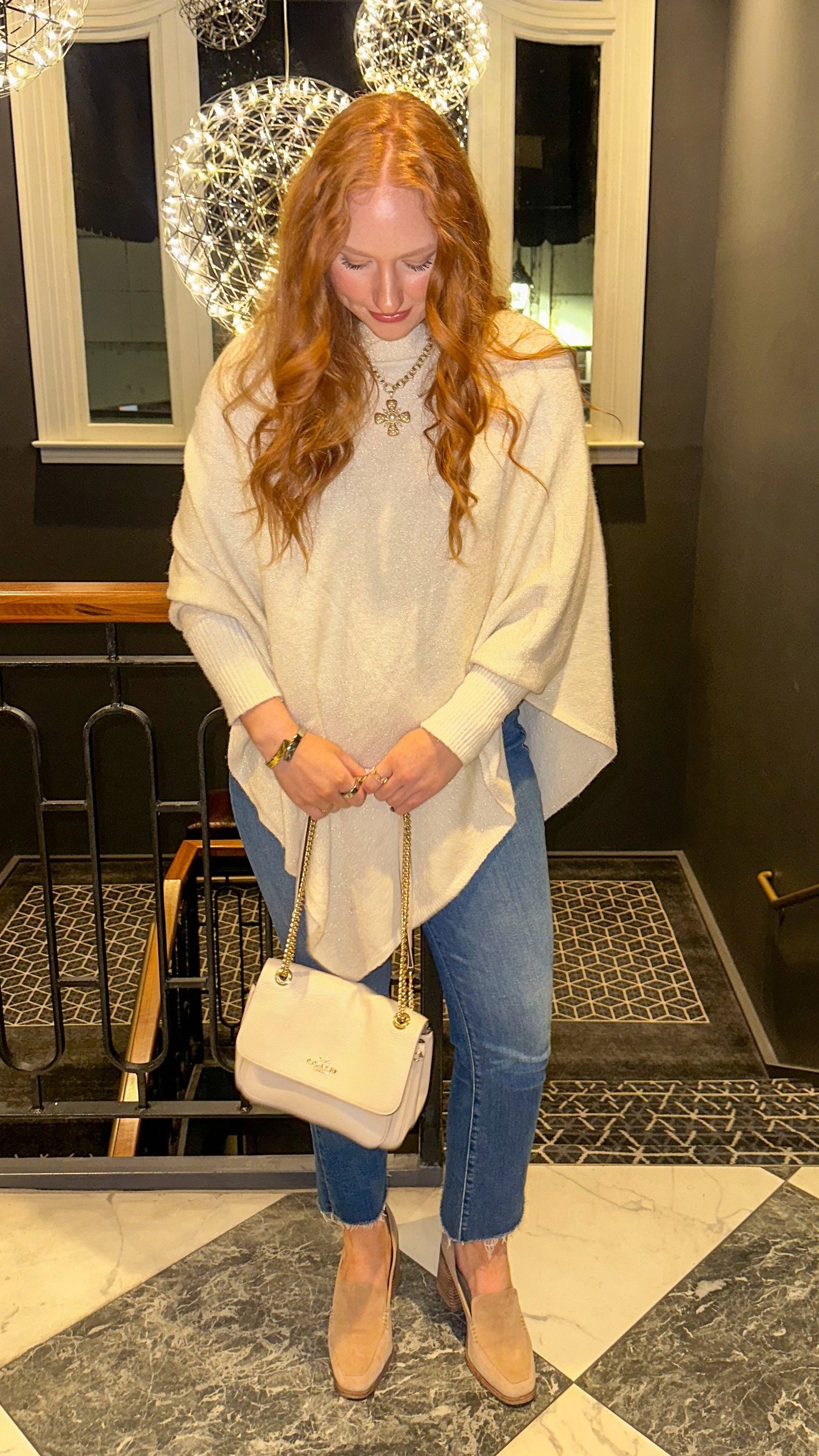 Shimmer Asymmetric Poncho