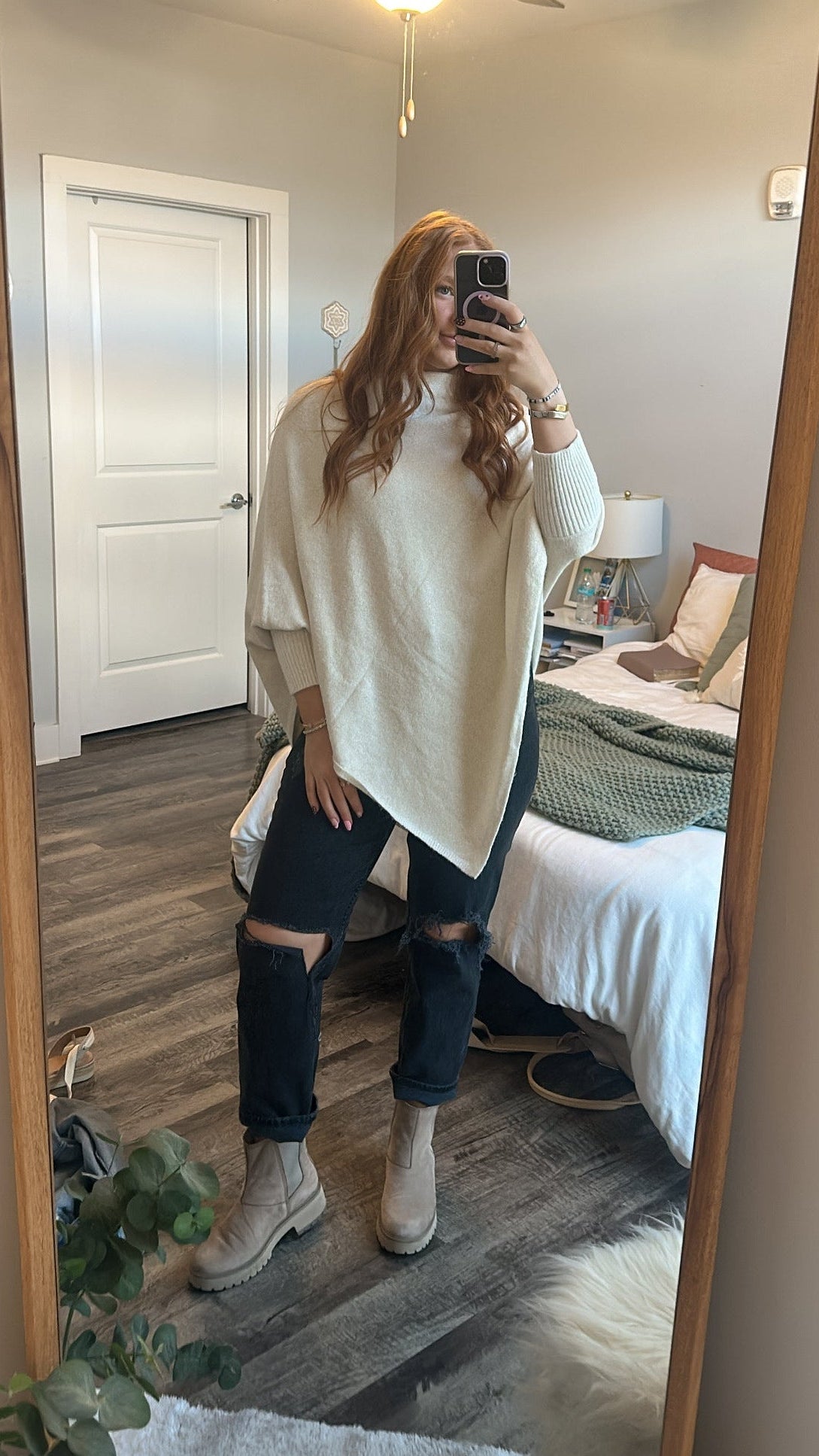 Shimmer Asymmetric Poncho