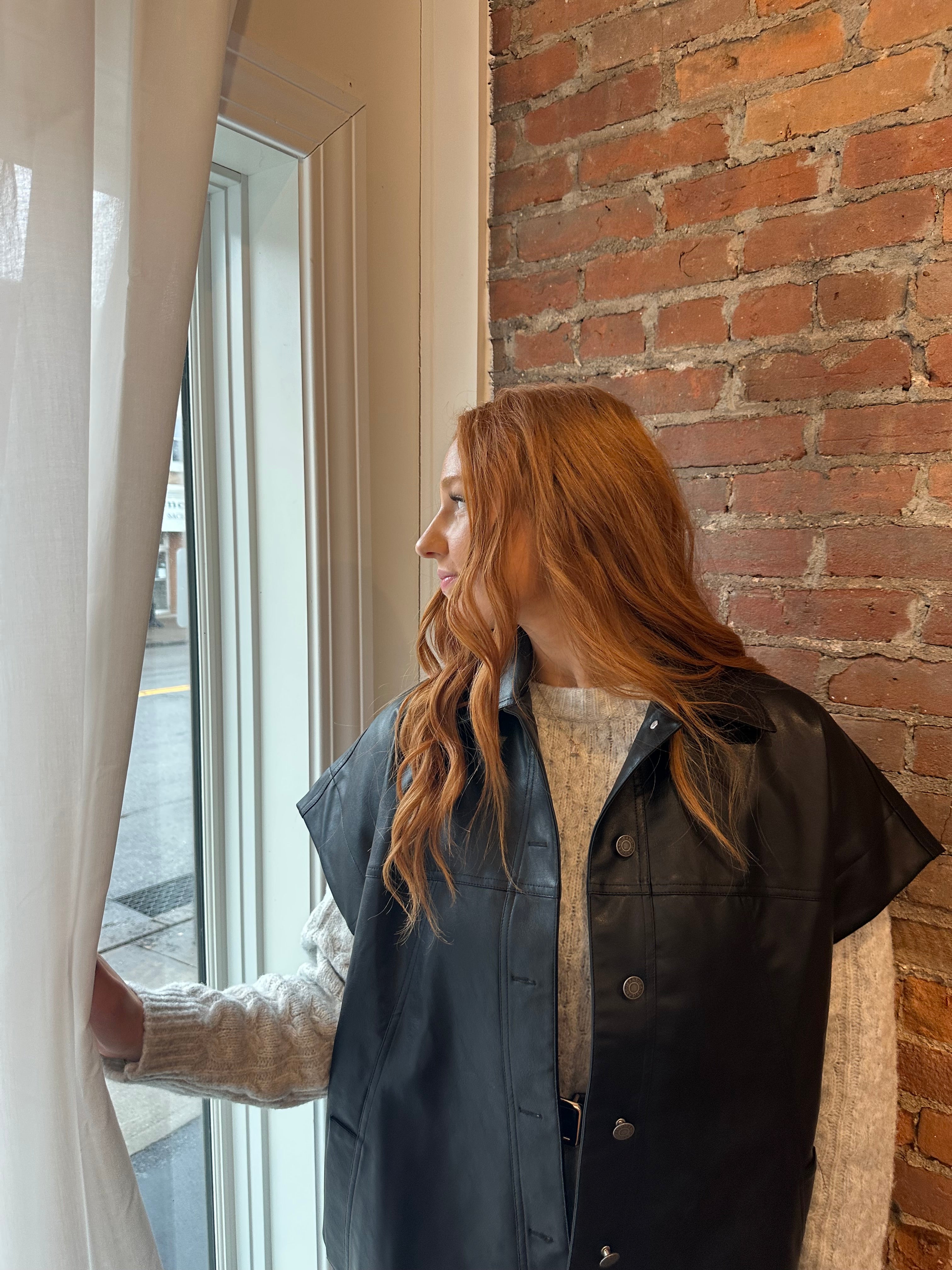 Demi Faux Leather Vest