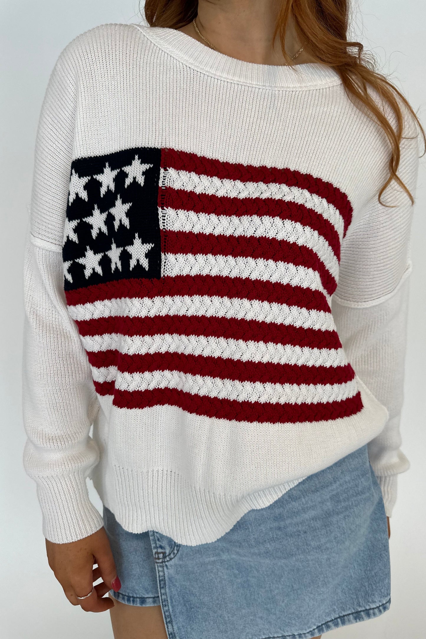 American Flag Knit Sweater