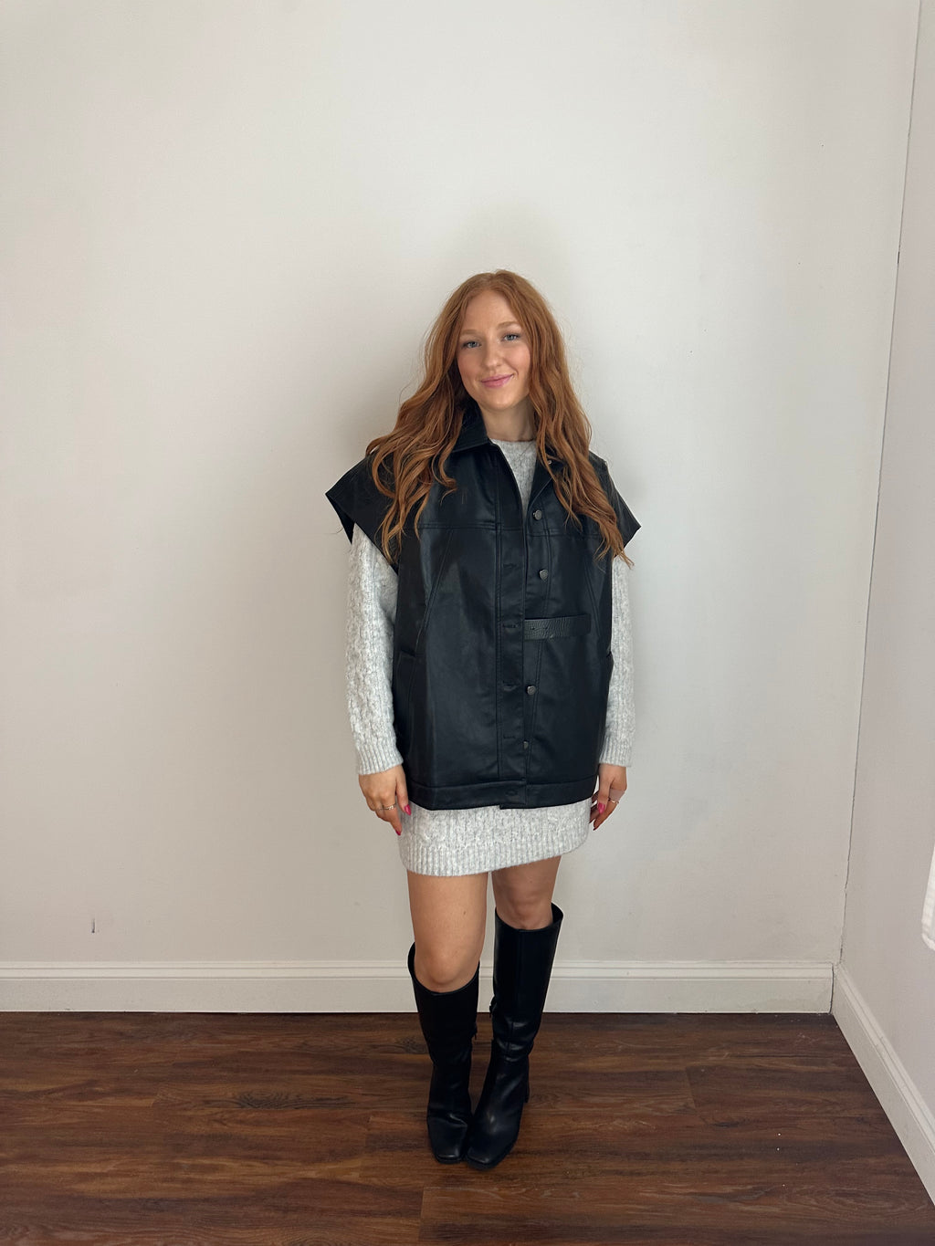 Demi Faux Leather Vest