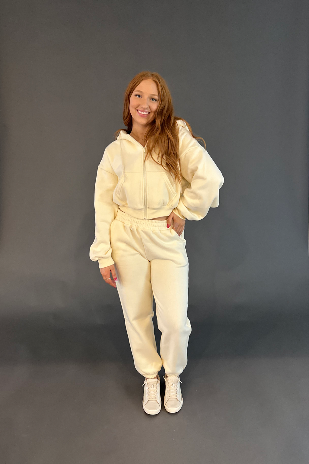 Cream Fleece Set