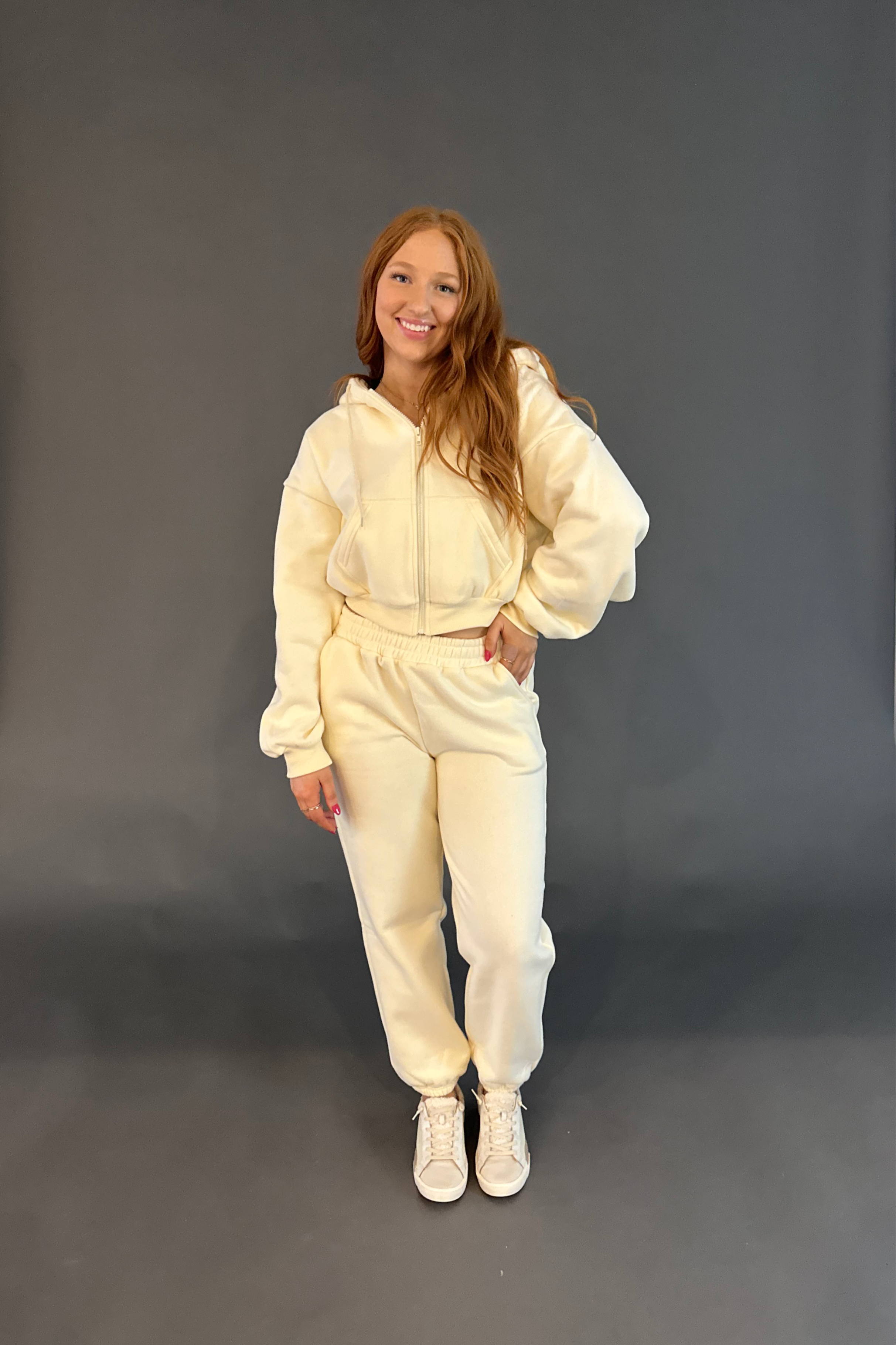 Cream Fleece Set